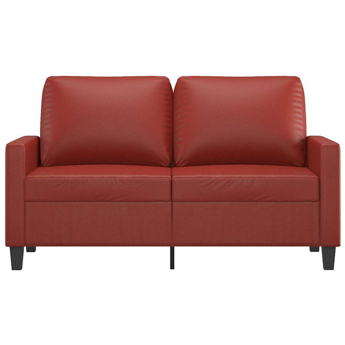 Canapea cu 2 locuri, roșu vin, 120 cm, material textil WALTI