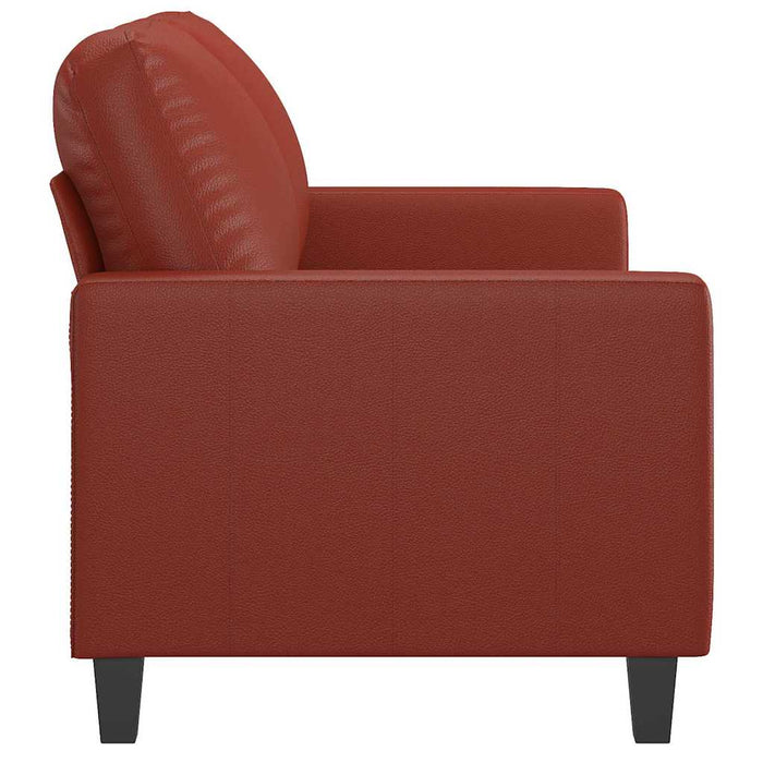 Canapea cu 2 locuri, roșu vin, 120 cm, material textil WALTI