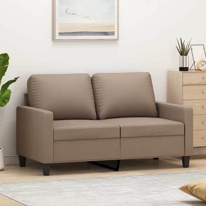 Canapea cu 2 locuri, cappuccino, 120 cm, piele ecologică WALTI