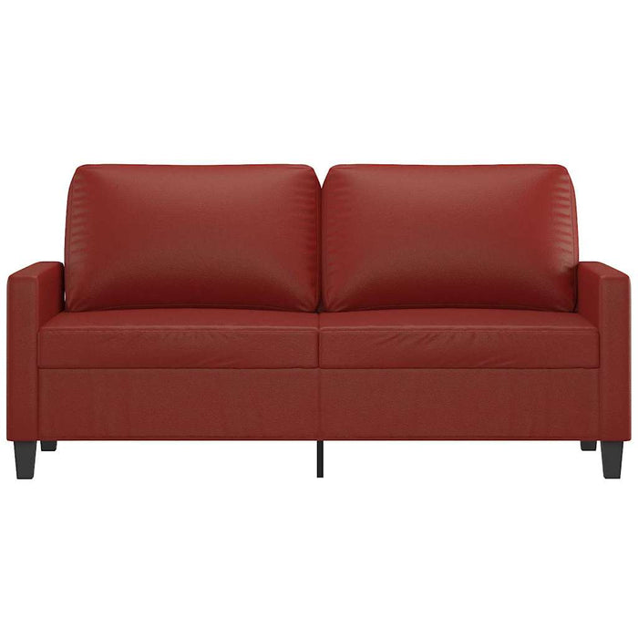 Canapea cu 2 locuri, roșu vin, 140 cm, piele ecologică WALTI