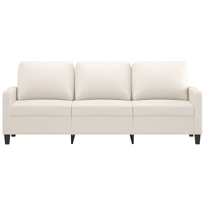 Canapea cu 3 locuri, crem, 180 cm, piele ecologică WALTI