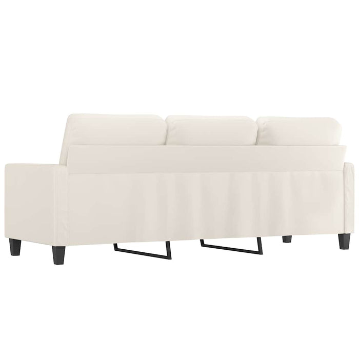 Canapea cu 3 locuri, crem, 180 cm, piele ecologică WALTI