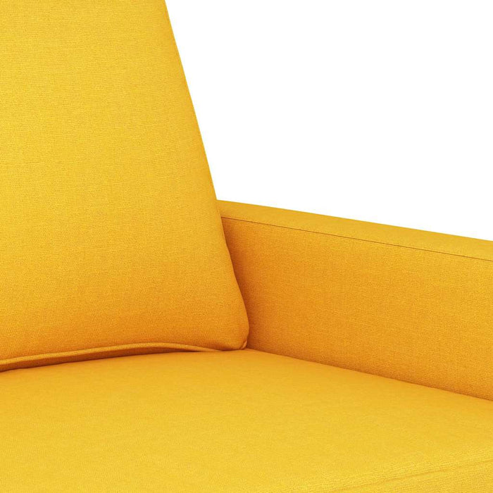 Canapea cu 2 locuri, galben deschis, 120 cm, material textil WALTI