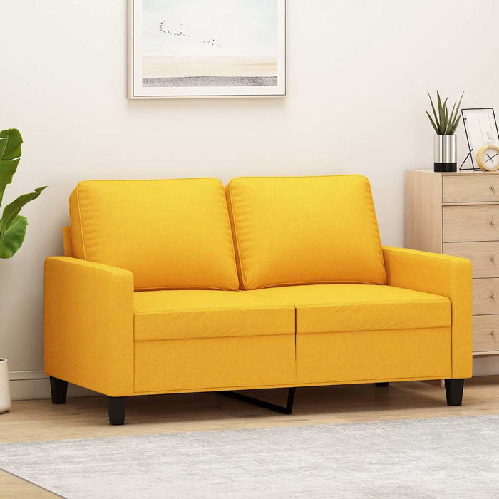 Canapea cu 2 locuri, galben deschis, 120 cm, material textil WALTI