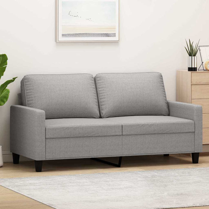 Canapea cu 2 locuri, gri deschis, 140 cm, material textil WALTI