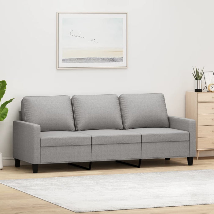 Canapea cu 3 locuri, gri deschis, material 180CM textil WALTI