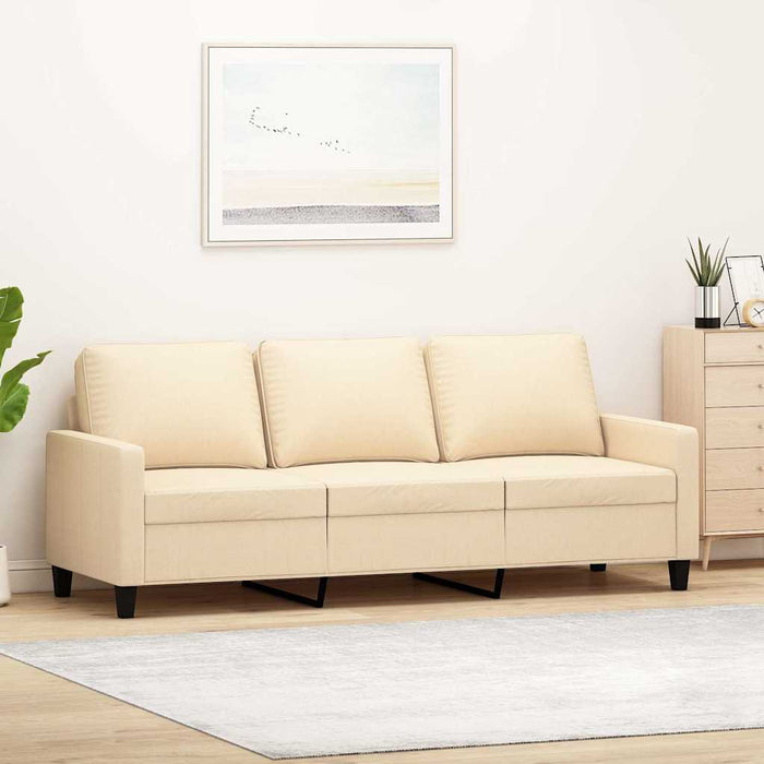Canapea cu 3 locuri, crem, 180 cm, material textil WALTI