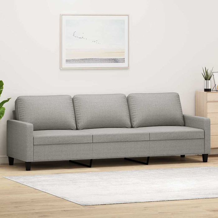 Canapea cu 3 locuri, gri deschis, 210 cm, material textil WALTI