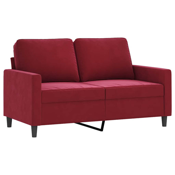 Canapea cu 2 locuri, roșu vin, 120 cm, catifea WALTI