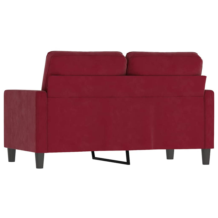 Canapea cu 2 locuri, roșu vin, 120 cm, catifea WALTI