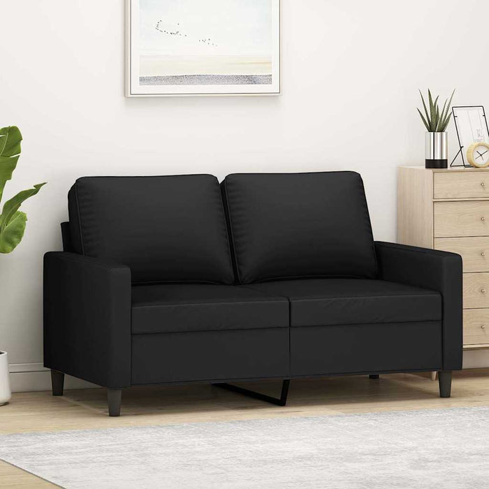 Canapea cu 2 locuri, negru, 120 cm, catifea WALTI