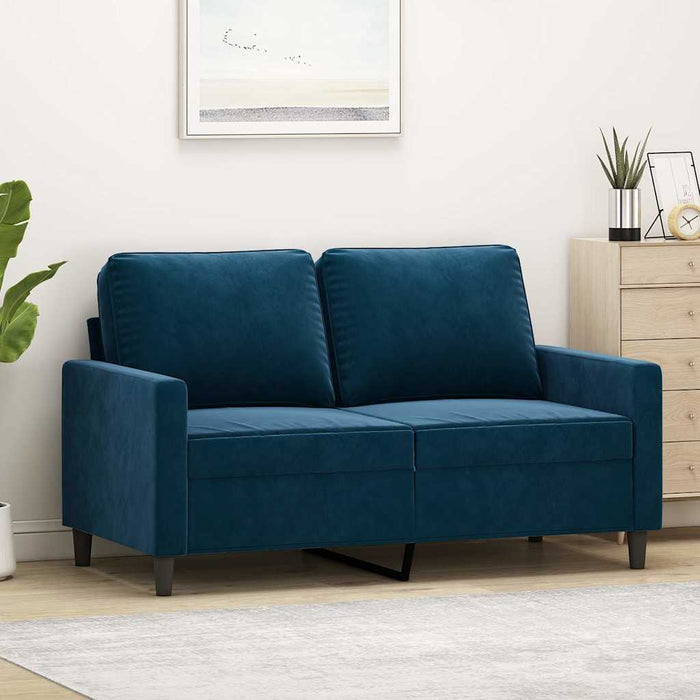 Canapea cu 2 locuri, albastru, 120 cm, catifea WALTI