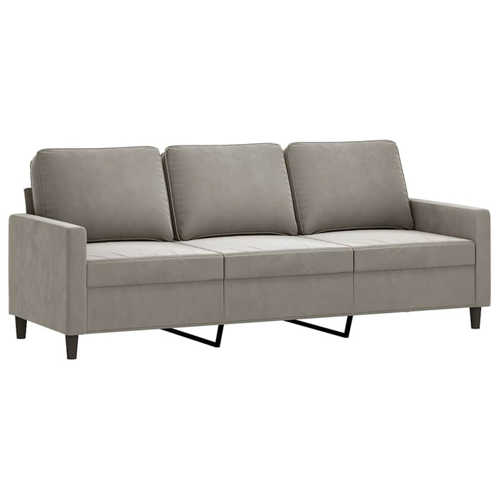 Canapea cu 3 locuri, gri deschis, material 180CM catifea WALTI