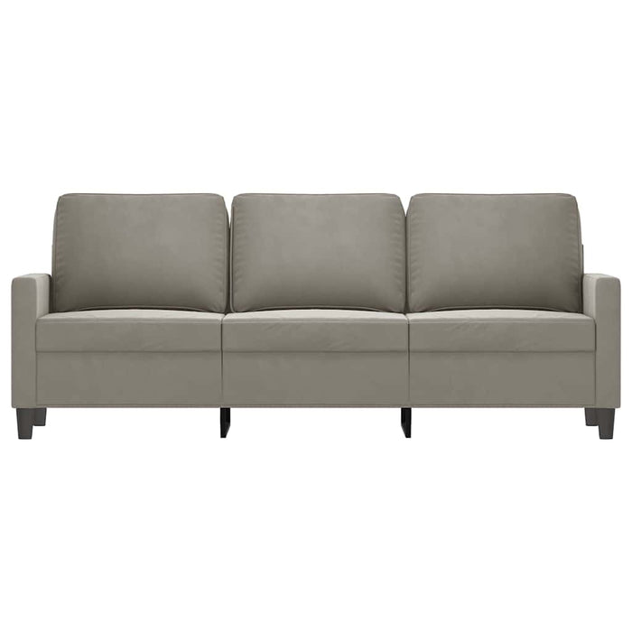 Canapea cu 3 locuri, gri deschis, material 180CM catifea WALTI