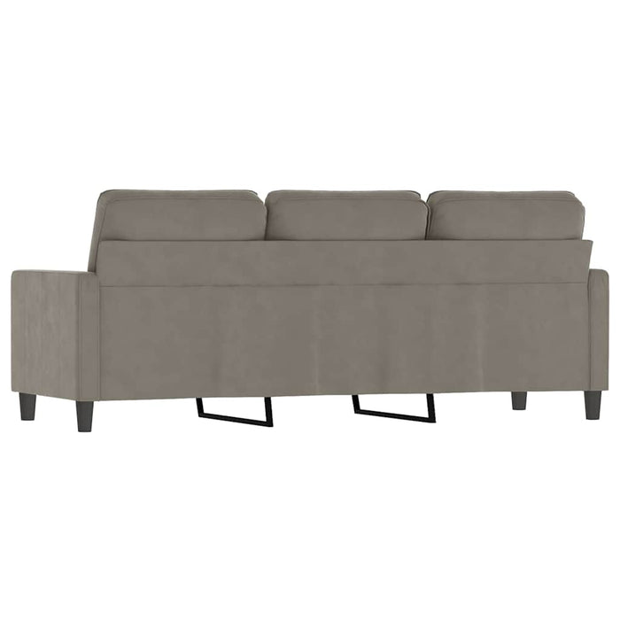 Canapea cu 3 locuri, gri deschis, material 180CM catifea WALTI
