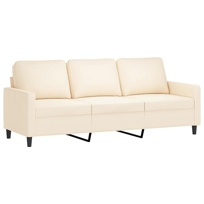 Canapea cu 3 locuri, crem, 180 cm, catifea WALTI