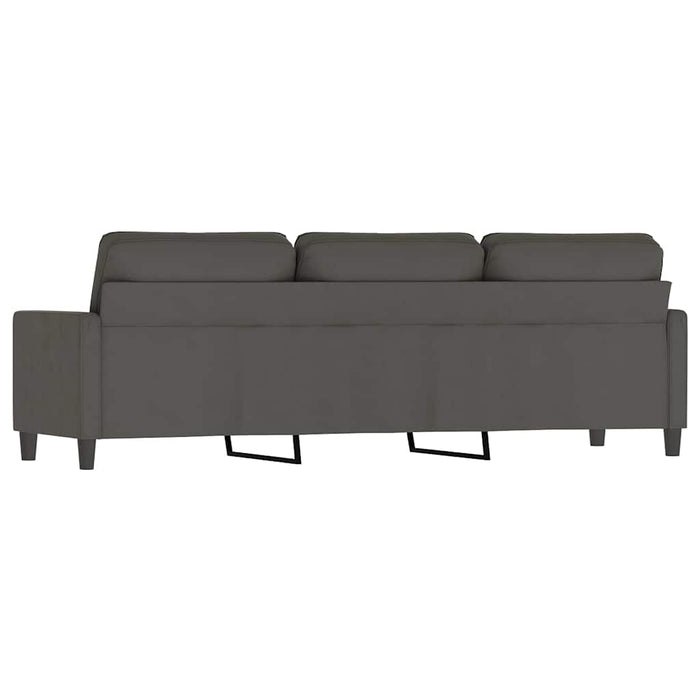 Canapea cu 3 locuri, gri închis, 210 cm, material catifea WALTI