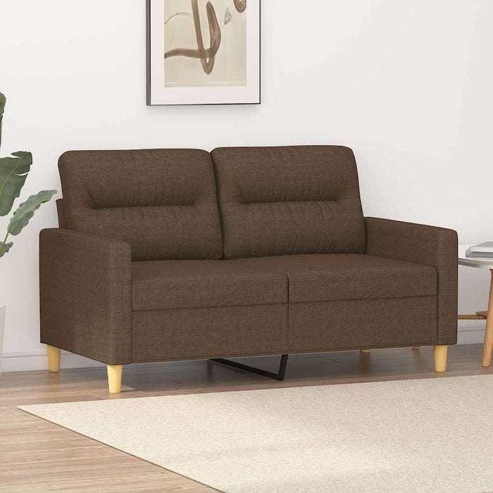 Canapea cu 2 locuri, maro, 120 cm, material textil WALTI
