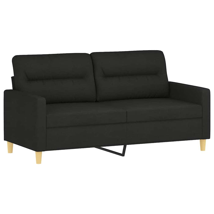Canapea cu 2 locuri, negru, 140 cm, material textil WALTI