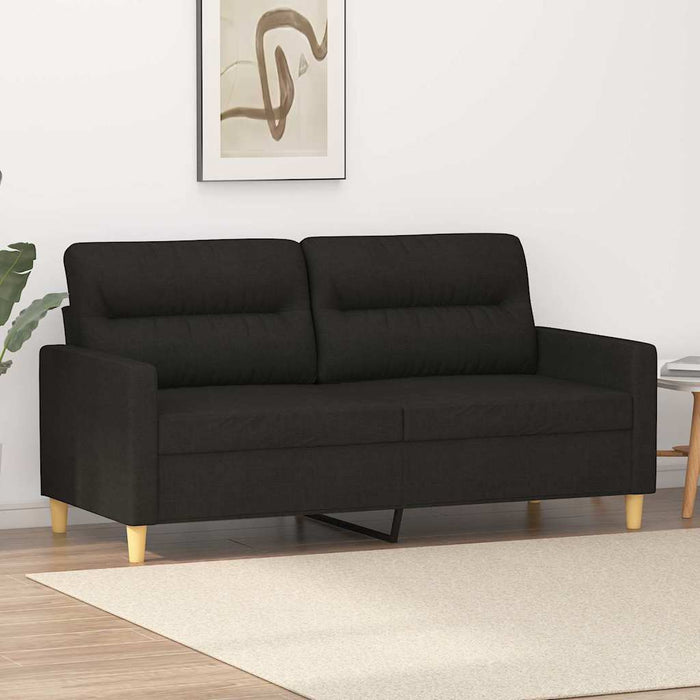 Canapea cu 2 locuri, negru, 140 cm, material textil WALTI