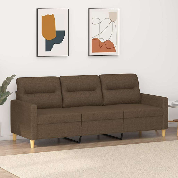 Canapea cu 3 locuri, maro, 180 cm, material textil WALTI
