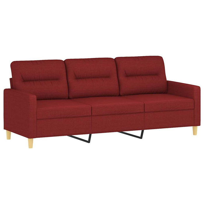 Canapea cu 3 locuri, roșu vin, 180 cm, material textil WALTI