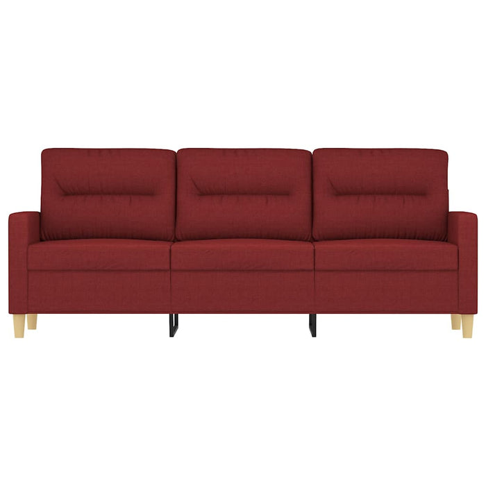 Canapea cu 3 locuri, roșu vin, 180 cm, material textil WALTI