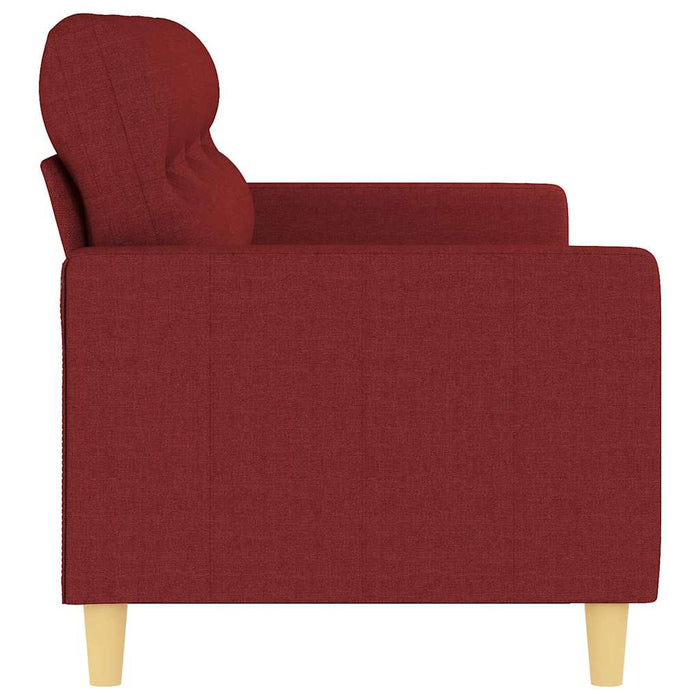 Canapea cu 3 locuri, roșu vin, 180 cm, material textil WALTI
