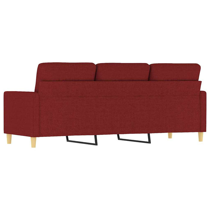 Canapea cu 3 locuri, roșu vin, 180 cm, material textil WALTI