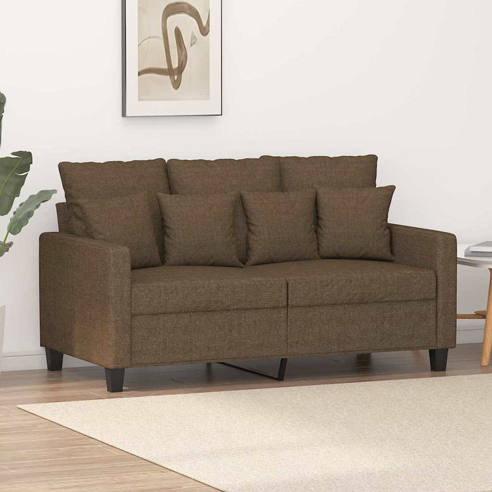 Canapea cu 2 locuri, maro, 120 cm, material textil WALTI