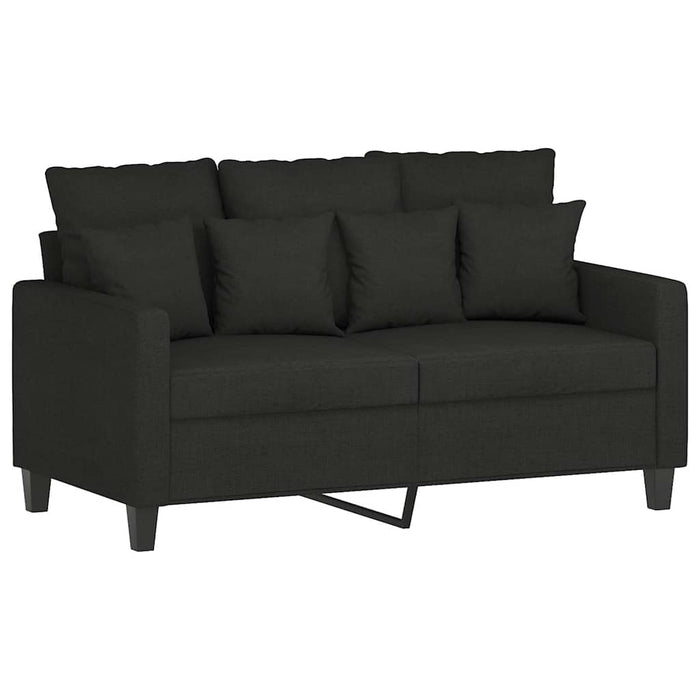 Canapea cu 2 locuri, negru, 120 cm, material textil WALTI