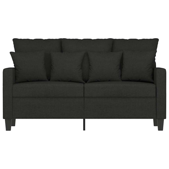 Canapea cu 2 locuri, negru, 120 cm, material textil WALTI