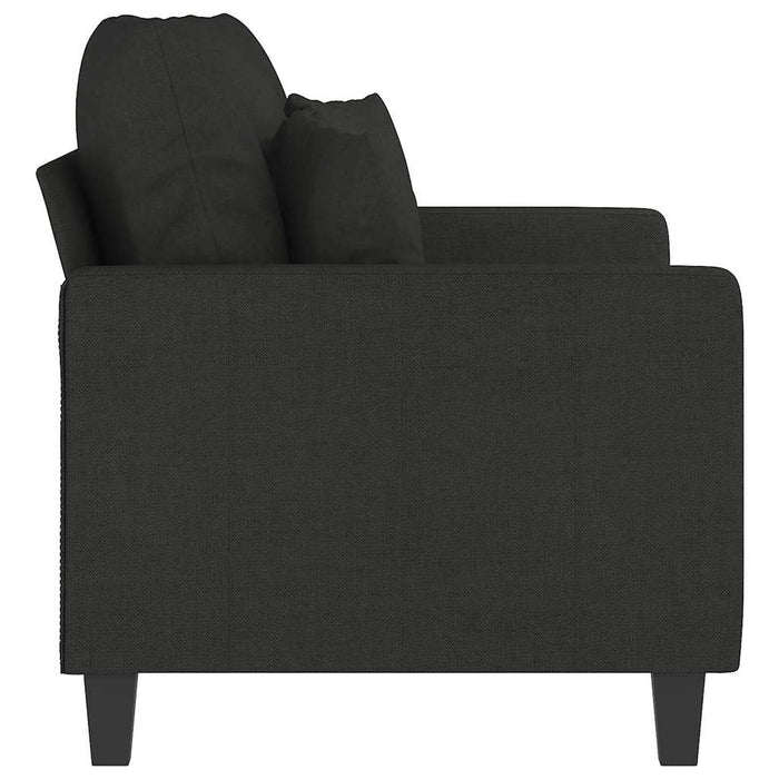 Canapea cu 2 locuri, negru, 120 cm, material textil WALTI