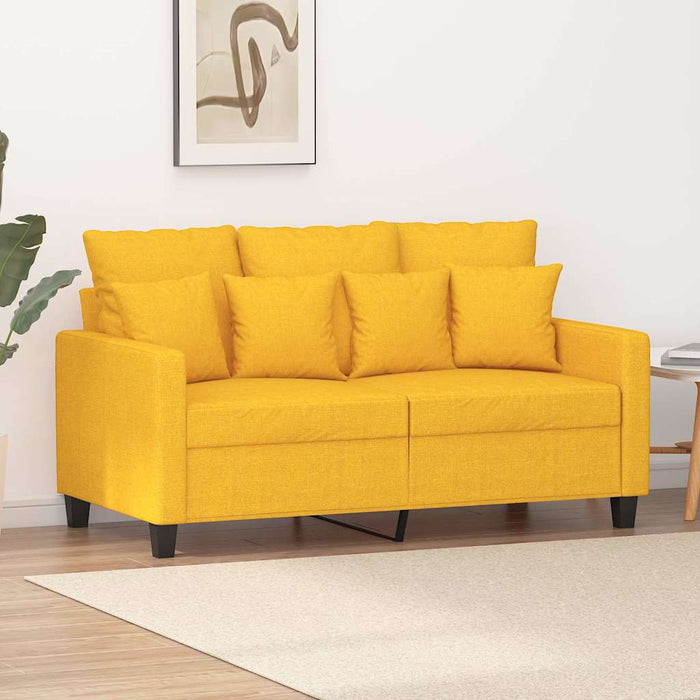 Canapea cu 2 locuri, galben deschis, 120 cm, material textil WALTI