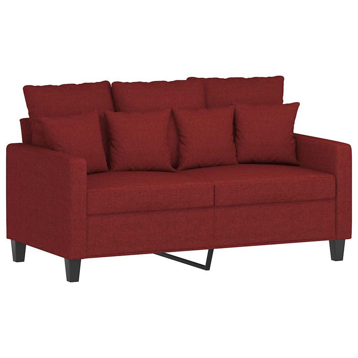 Canapea cu 2 locuri, roșu vin, 120 cm, material textil WALTI