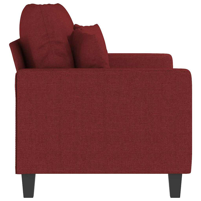 Canapea cu 2 locuri, roșu vin, 120 cm, material textil WALTI