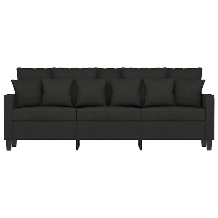 Canapea cu 3 locuri, negru, 180 cm, material textil WALTI