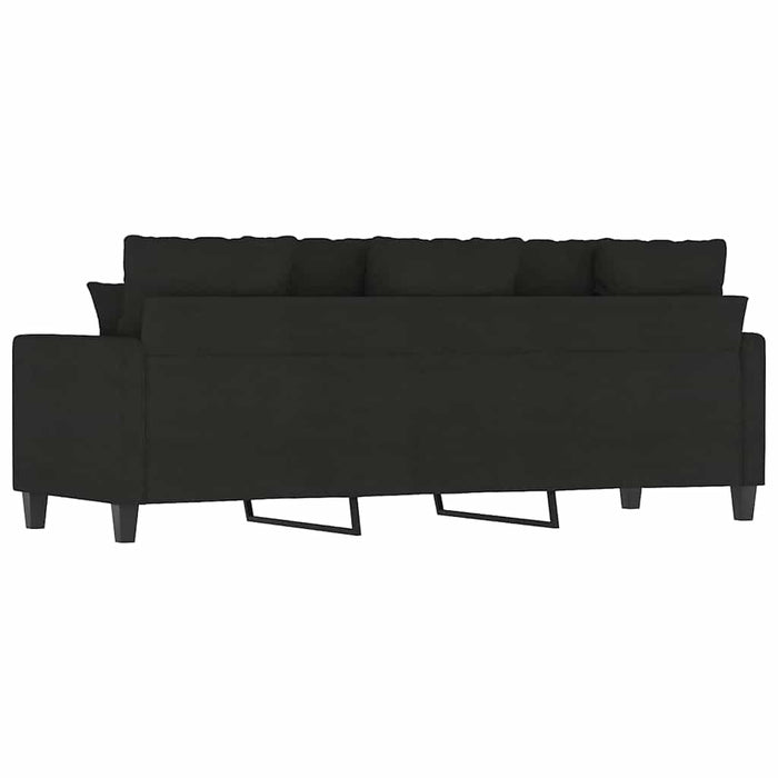 Canapea cu 3 locuri, negru, 180 cm, material textil WALTI