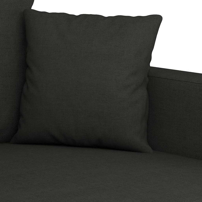 Canapea cu 3 locuri, negru, 180 cm, material textil WALTI