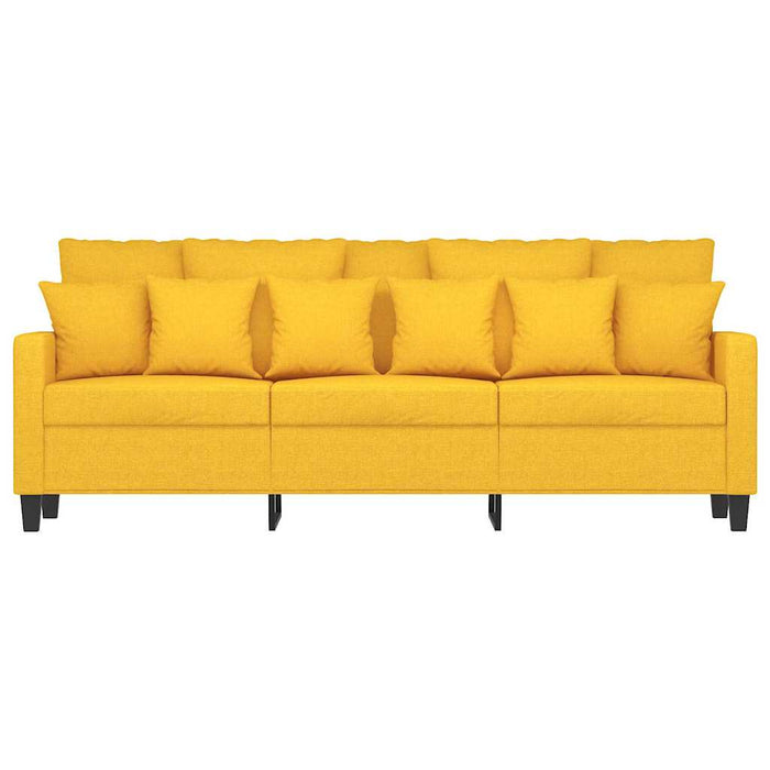 Canapea cu 3 locuri, galben deschis, 180 cm, material textil WALTI