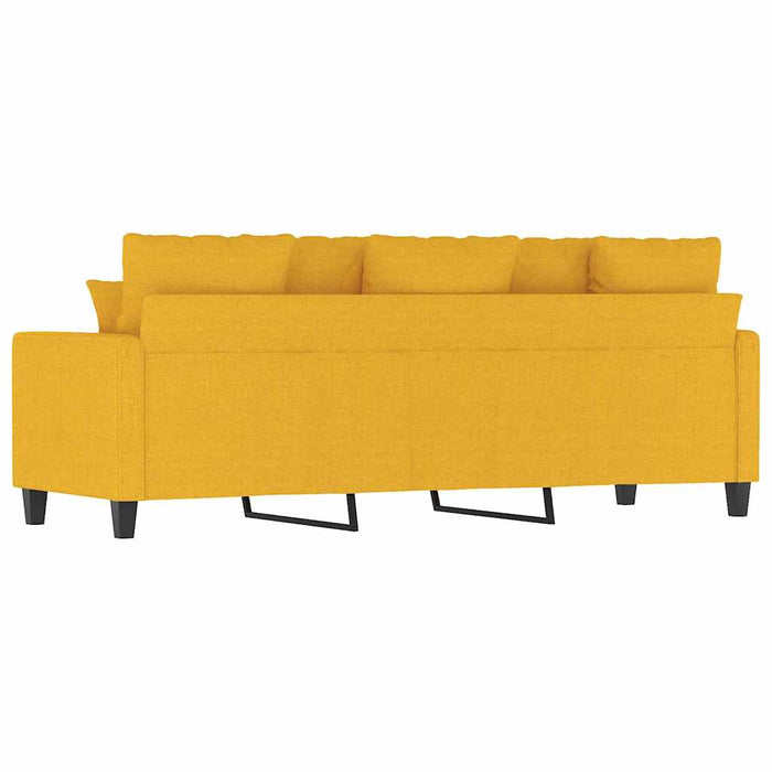 Canapea cu 3 locuri, galben deschis, 180 cm, material textil WALTI