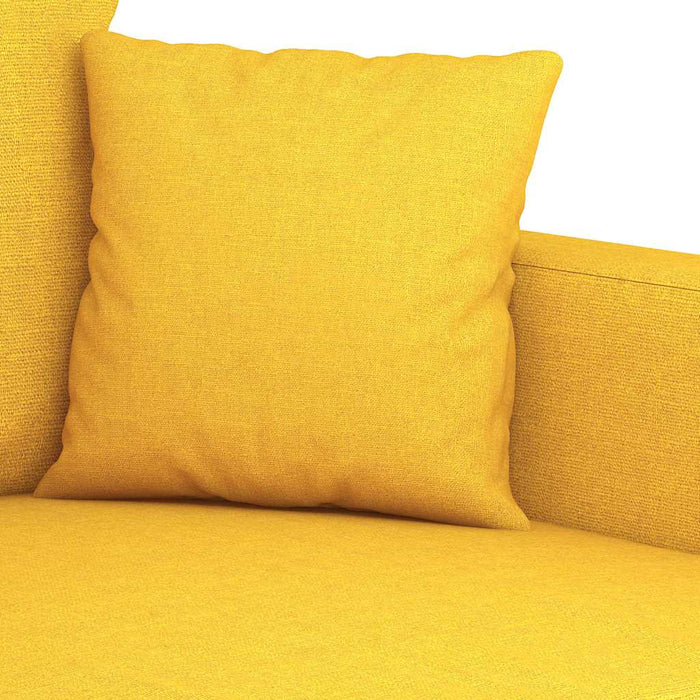 Canapea cu 3 locuri, galben deschis, 180 cm, material textil WALTI
