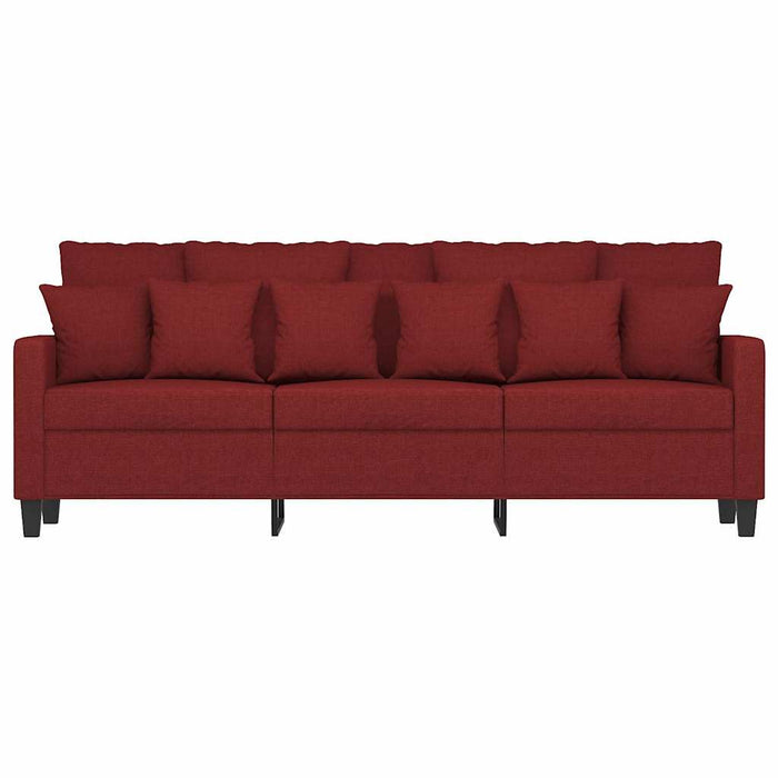 Canapea cu 3 locuri, roșu vin, 180 cm, material textil WALTI