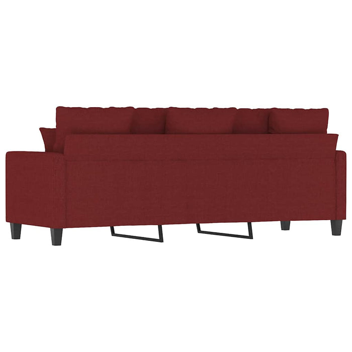 Canapea cu 3 locuri, roșu vin, 180 cm, material textil WALTI