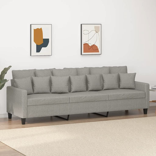 Canapea cu 3 locuri, gri deschis, 210 cm, material textil - WALTI WALTI