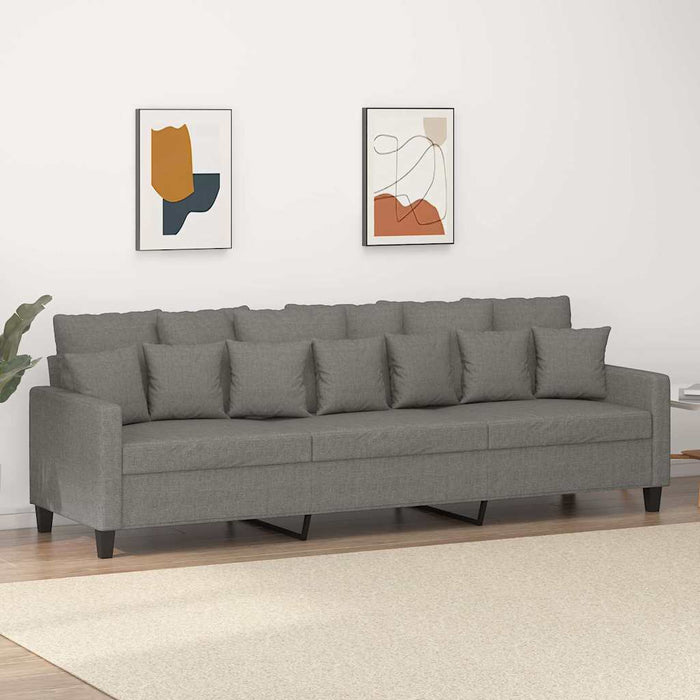 Canapea cu 3 locuri, gri închis, 210 cm, material textil WALTI