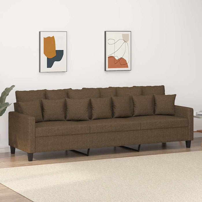 Canapea cu 3 locuri, maro, 210 cm, material textil WALTI