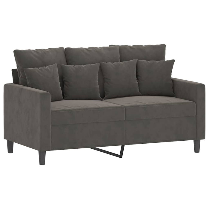 Canapea cu 2 locuri, gri închis, 120 cm, catifea WALTI