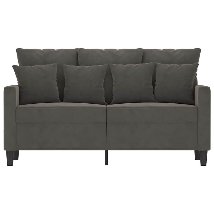 Canapea cu 2 locuri, gri închis, 120 cm, catifea WALTI