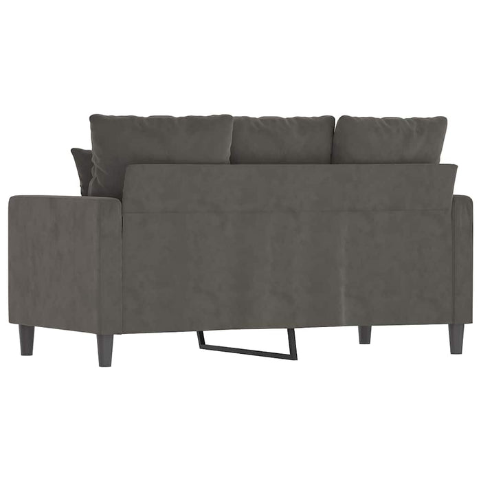 Canapea cu 2 locuri, gri închis, 120 cm, catifea WALTI